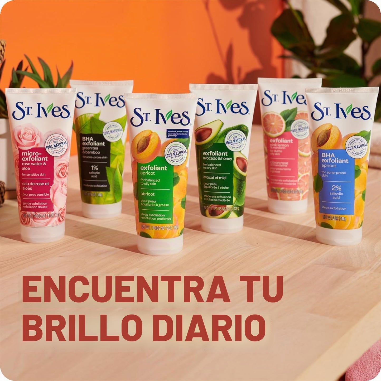 St Ives - Exfoliante De Piel Radiante, Color Rosa Limón Y Naranja (150 Ml)