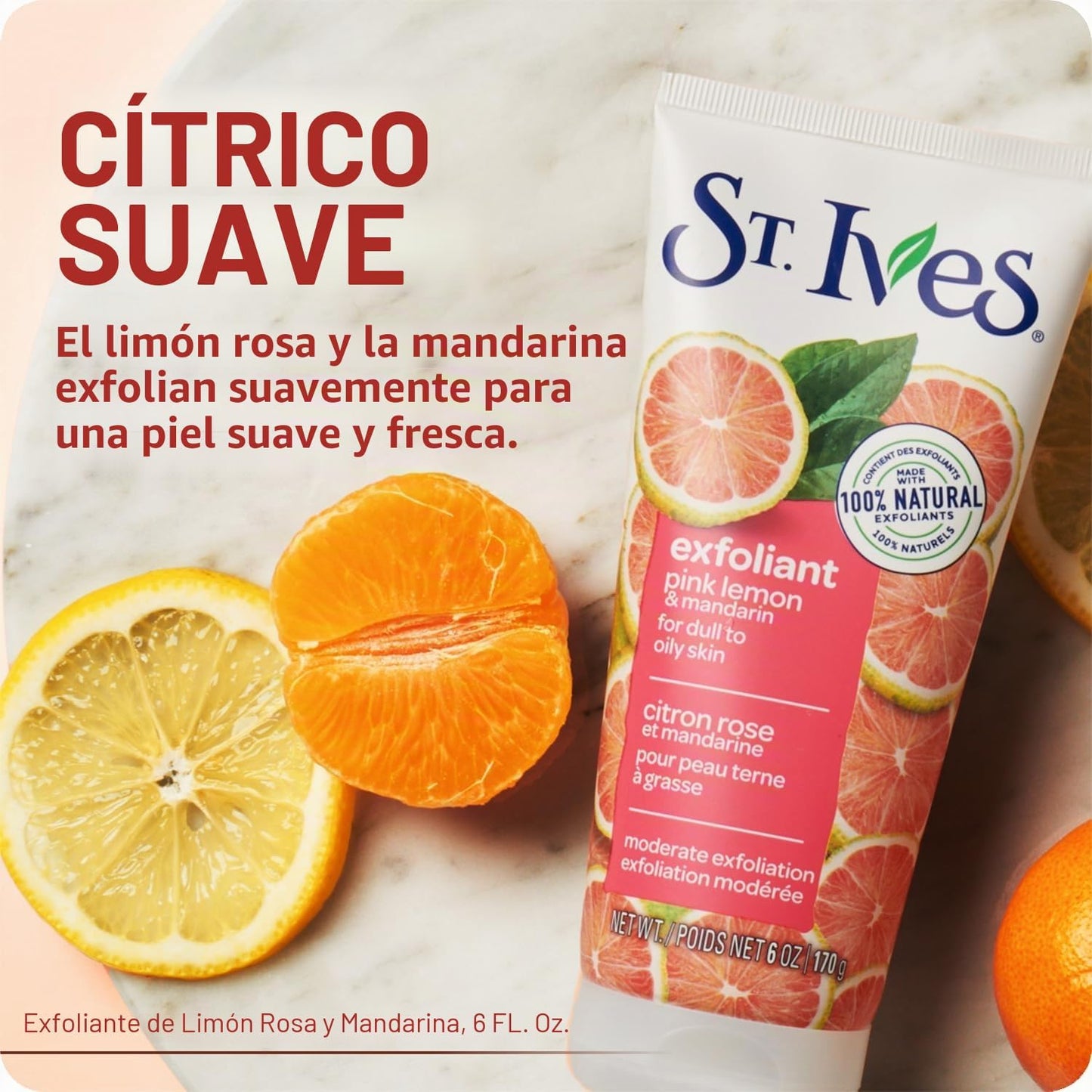 St Ives - Exfoliante De Piel Radiante, Color Rosa Limón Y Naranja (150 Ml)