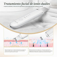 ANLAN Peeling Ultrasónico Facial Skin Scrubber Exfoliación Limpiador De Poros Para Limpieza Y Cuidado (Blanco)